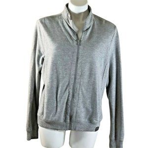 Tickled Pink by Fuda Women Junior Size XL Gray Zip Up Jacket W/ Ribbed sides